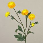 Umělá chryzantéma RYON, žlutá, 70cm, Ø3-5cm