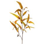Textilní eukalyptová větev EUSEBIOS, žlutooranžová, 100 cm