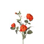 Textilní květina růže DIAMANTIS, oranžová, 75cm