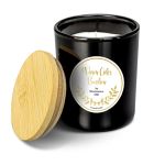 Vonná svíčka MELIDA ve skleničce, Warm Cider Bourbon, černobílá, 9,3cm, Ø7,9cm, 35h