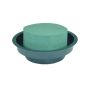 OASIS® Ideal houbový válec pro mokré připichování v plastové vaničce, zelený, 5cm, Ø12cm