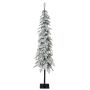 Umělý vysoký smrk MOLDE DELUXE, s umělým sněhem, LED diodami, 150cm, Ø30cm