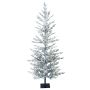 Umělý stromek, smrk LILLESAND SPEED DELUXE, s umělým sněhem, LED diody, 150cm, Ø65cm