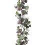 Umělý věnec eukalyptus SAFLOS, šišky, květy, šedozelený, 175cm