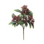 Umělý květ Osmanthus fragrans SIBENA na tyči, burgundský, 20cm