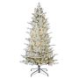 Umělý štíhlý smrk LUZERN SPEED DELUXE, se sněhem, LED diody, 230 cm, Ø 135 cm