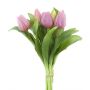 Umělá kytice tulipánů mix LONA, malvová, 30cm, Ø20cm