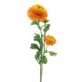Umělý květ ranunculus PROTO, oranžovo-žlutý, 65cm