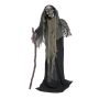 Halloween kostlivec WILBERT, kápě, tyč, funkce pohybu a zvuku, LED, 160cm