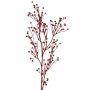 Umělá lněná větev QUOLL s hroty, červená, 65cm