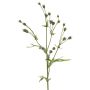 Umělá větvička lnu KALENO s poupaty, zelená, 70cm