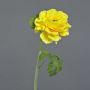 Umělý ranunculus KRISTY, žlutý, 60cm, Ø10cm