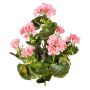 Dekorativní květ pelargonie DOLKREN, tyč, křížová dvířka, růžová, 40cm