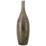 Keramická dekorativní láhev RODYN s rýhami, barevný přechod, hnědá, 80 cm, Ø 23 cm