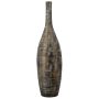 Keramická dekorativní láhev RODYN s rýhami, barevný přechod, hnědá, 100 cm, Ø 26 cm