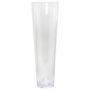 Skleněná váza AMNA OCEAN s kuželovitým dnem, recyklovaná, čirá, 50 cm, Ø 15 cm
