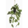 Umělý filodendron Selloum závěsný koš URCO, dekorativní květináč, 80cm