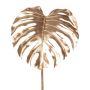 Umělý list Philodendron Monstera Deliciosa MENKIS, zlatá metalíza, 90cm