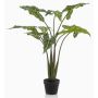 Umělá rostlina Alocasia Sanderiana MUNAY v dekorativním květináči, zelená, 120cm