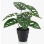 Umělá rostlina Philodendron monstera adansonii PRUMEX, dekorativní květináč, 28cm