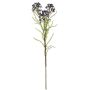 Umělá větvička voskové květiny MEDEA, tmavě fialová, 80 cm, Ø 6 cm