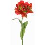 Umělý papoušek tulipán STEFANIE, červeno-zelený, 65cm, Ø14cm