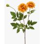 Dekorativní květina jiřinka NAXOS s květy, oranžovožlutá, 70cm