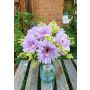 Dekorativní kytice Gerbera TEMBAR, tmavě fialová, 30cm, Ø22cm