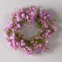 Umělý gypsophila věnec LITAGO, růžovo-fialový, Ø20cm