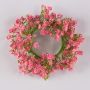 Umělý gypsophila věnec LITAGO, růžovo-růžový, Ø20cm