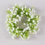 Umělý gypsophila věnec LITAGO, bílý, Ø20cm
