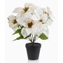 Umělá poinsettie GRULEN v dekorativním květináči, krémová, 40cm