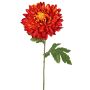 Umělá chryzantéma DELPHINA, tmavě oranžová, 65cm, Ø14cm