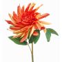 Umělá květina dahlia GREWAL, lososově-broskvová, 75 cm, Ø 19 cm