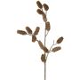 Dekorační jedlová větvička LONGIH se šiškami, hnědobílá, 75cm