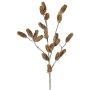 Dekorativní jedlová větvička LONGIH se šiškami, hnědobílá, 95cm
