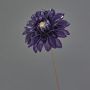 Umělá květina dahlia LEOLANI, glamour-tmavě fialová-elektrum, 60 cm, Ø 15 cm