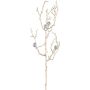 Dekorativní větvička z lískových oříšků VIGROX s diamanty, zlatá, 60cm