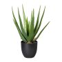 Umělý sukulent aloe vera KRONFA v dekorativním květináči, zelený, 45cm
