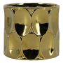 Elegantní keramický květináč MANUKO, leskle zlatý, 12,5 cm, Ø13,4 cm