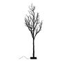 Umělý kmen listnatého stromu GLOVIR na desce, LED diody, s větvemi, černý, 105cm