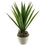 Umělý sukulent aloe vera SHURUI v keramickém květináči, zelený, 45cm