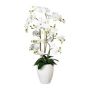 Dekorativní květina orchidej Phalaenopsis VELTORI, keramická váza, bílá, 110cm