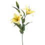 Dekorativní větvička tygří lilie RAISA, žlutá, 85 cm, Ø 17–18 cm