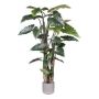 Umělá rostlina Colocasia LUMHER, umělý kmen, cementový květináč, zelená, 260cm