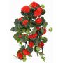 Textilní květina pelargonie ANTON na zápichu, červená, 65cm, Ø5-8cm