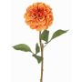Dekorativní květ jiřiny BREDANA, oranžová, 60cm, Ø11cm