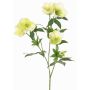 Umělá větvička vánoční růže ANYALA, zelenobílá, 60cm, Ø5-6cm