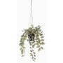 Umělý závěsný koš Tradescantia Zebrina SPROUT v dekorativním květináči, zelený, 40cm