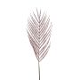 Umělý list palmy areca RYLAN s třpytkami, růžový, 90 cm